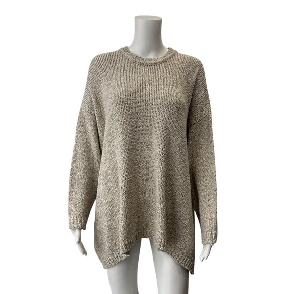 eskandar Beige Knit Cotton Pullover Sweater one size - Picture 1 of 8